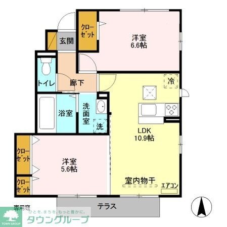 サニーヒル イシイAの物件間取画像
